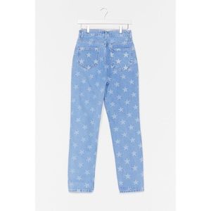 NASTY GAL STAR PRINT HIGH WAISTED JEANS 2